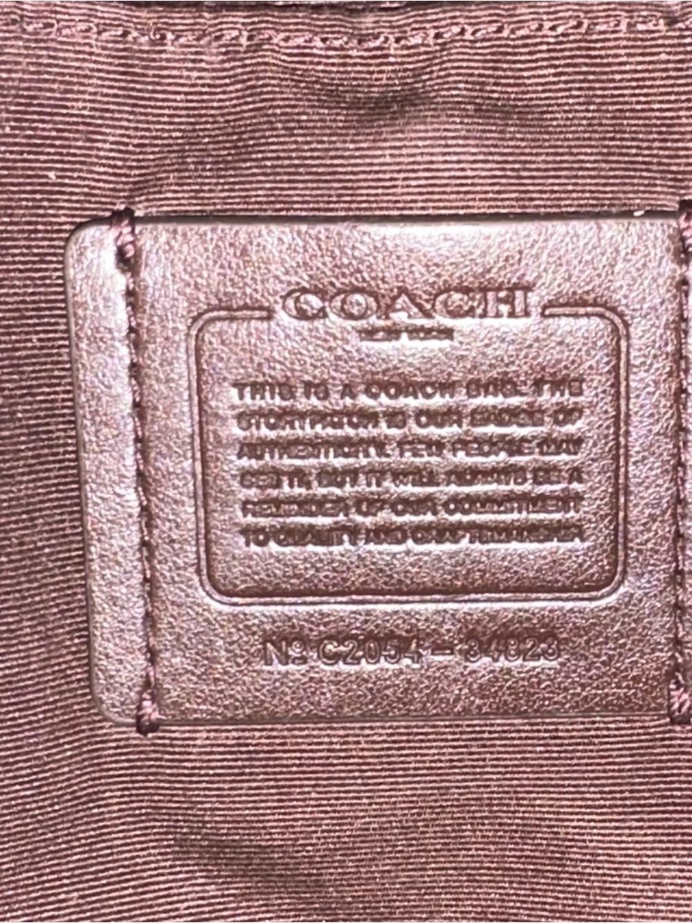 Coach Mae File Pebbled Leather Crossbody Bag Brown Zip Pocket Adjustable Strap - Picture 8 of 11